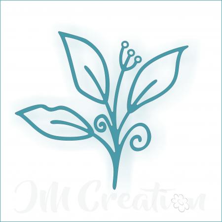 Stanzschablone - Blätterzweig